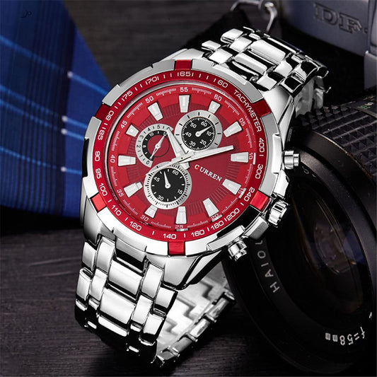 Reloj CURREN REF. 472 Plata/Rojo