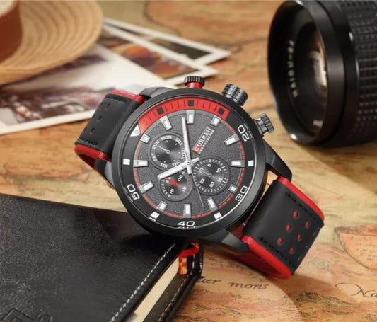 Reloj Curren REF: 614 Negro/Rojo