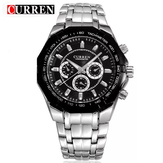 Reloj CURREN REF. 702 Plata/Negro