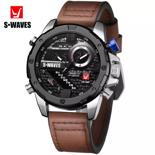 Reloj S-Waves Ref: 494 Café/Negro