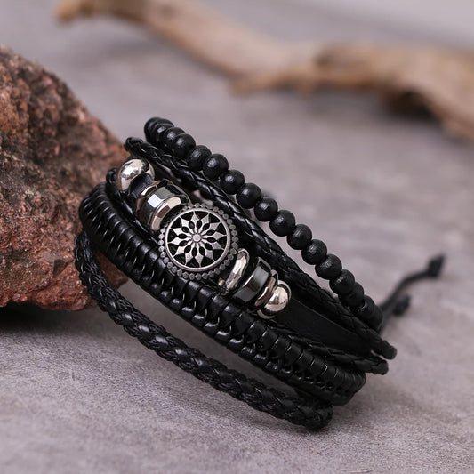 Pulsera Mandala Negro Ref: 7029-43